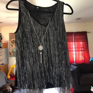 Black and Silver Blouse